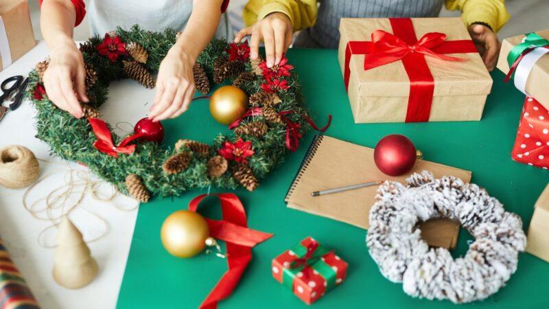 Decorate for the holidays using neutral decorations