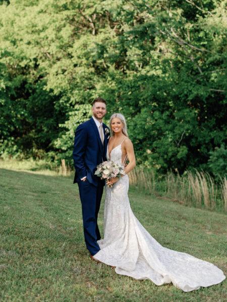 Micaela Woods and her husband on their wedding day