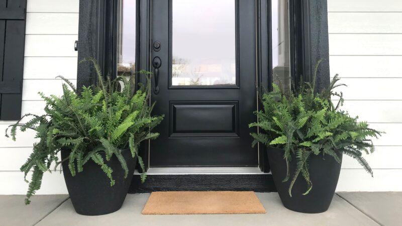 One way to improve curb appeal in a time crunch is to enhance the front door.